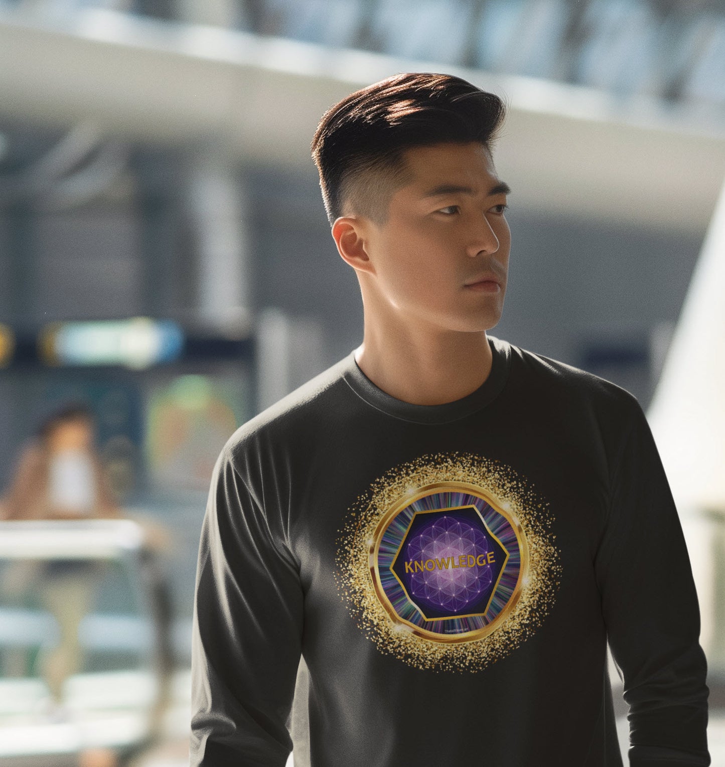 SPIRITUAL -- KNOWLEDGE-3 - Men & Women - Premium "Unisex" Longsleeve T-shirt