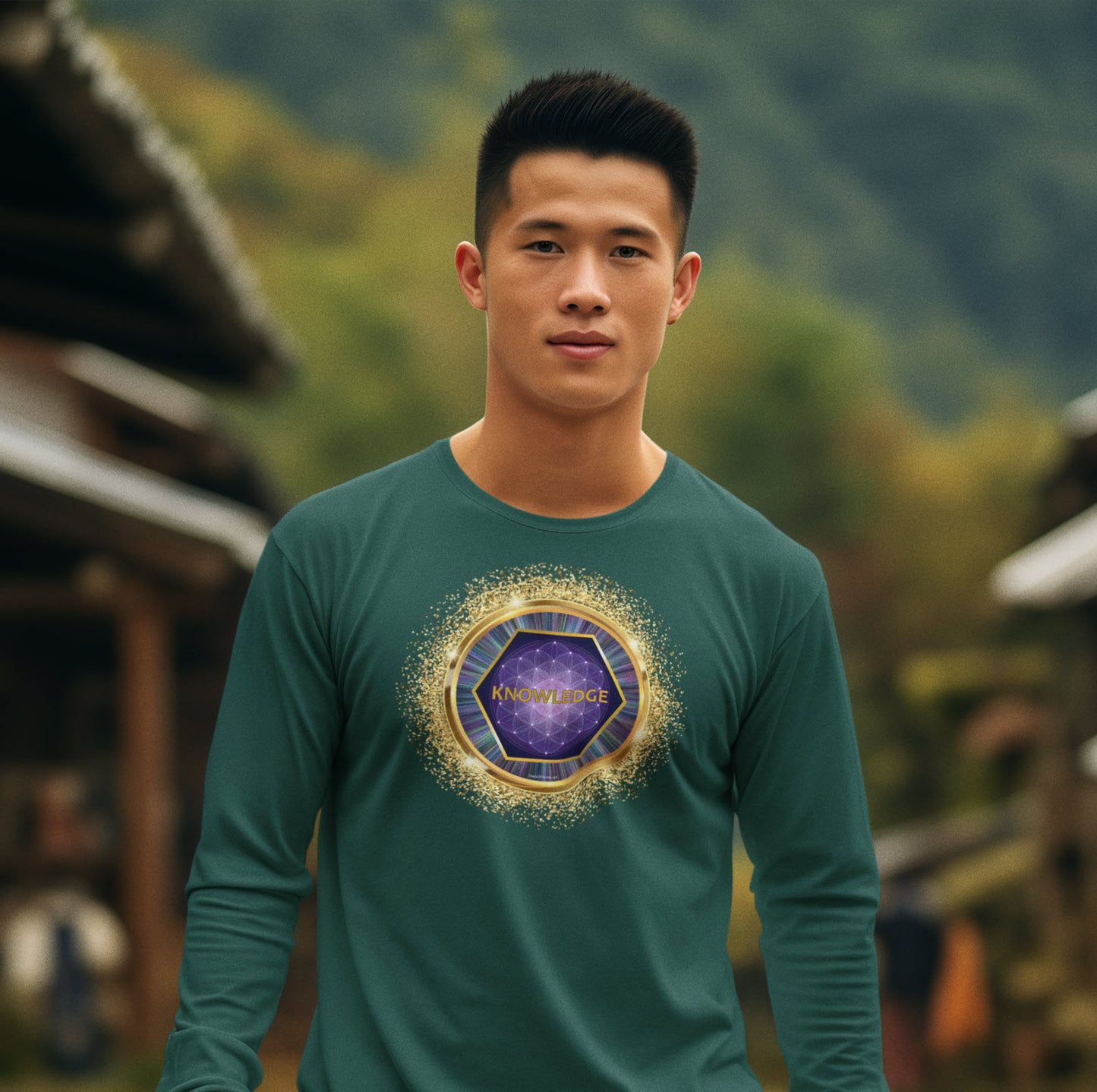 SPIRITUAL -- KNOWLEDGE-3 - Men & Women - Premium "Unisex" Longsleeve T-shirt