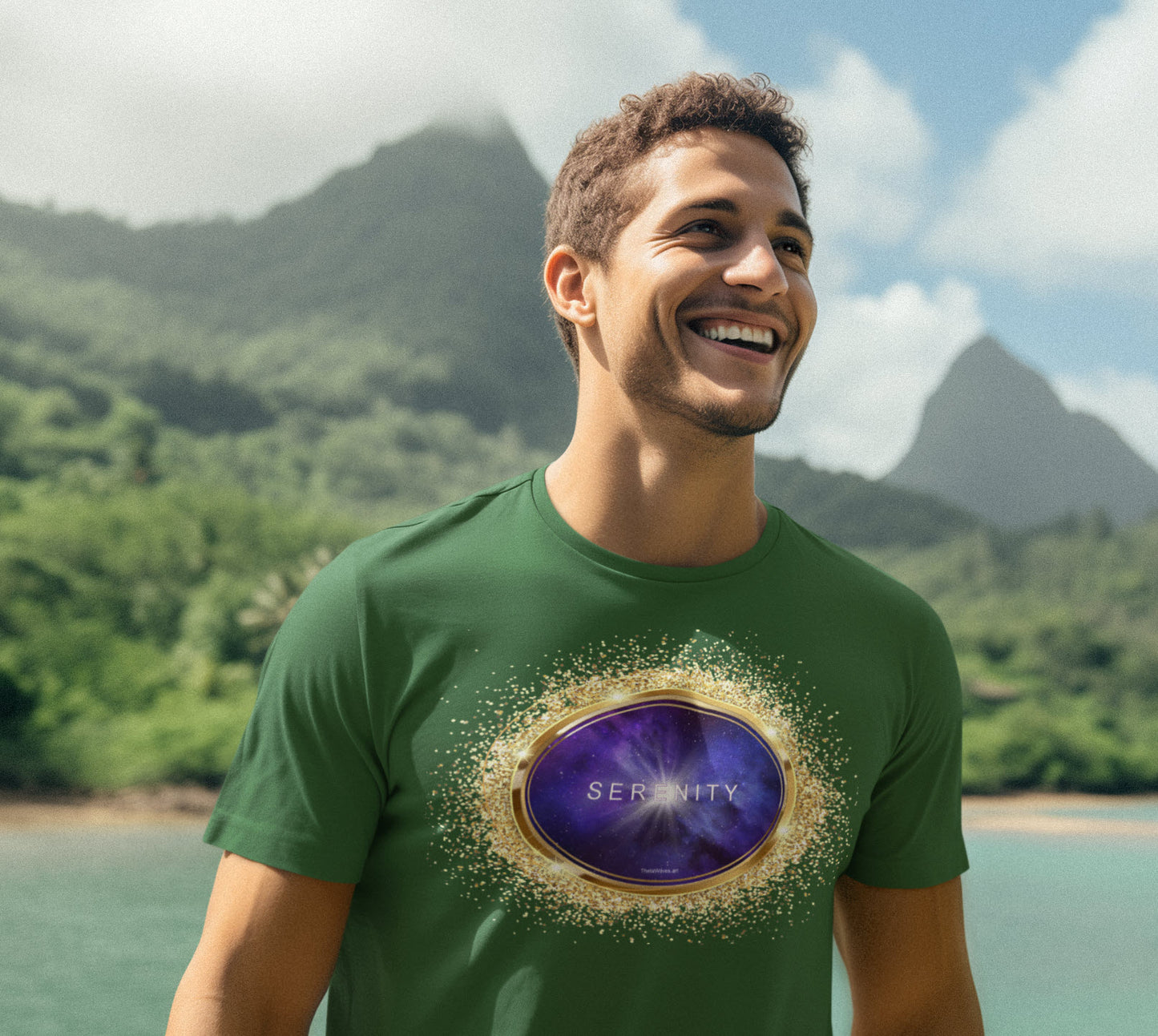 SPIRITUAL -- SERENITY-1 - Men & Women - Premium "Unisex" Crewneck T-shirt